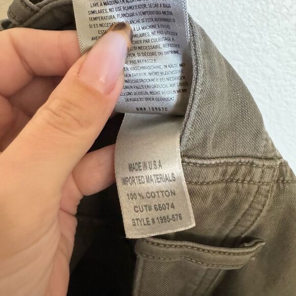 Citizens of Humanity Agni Utility Carho Trousers Sz 31 Tea Leaf Green Low Rise - Picture 9 of 9